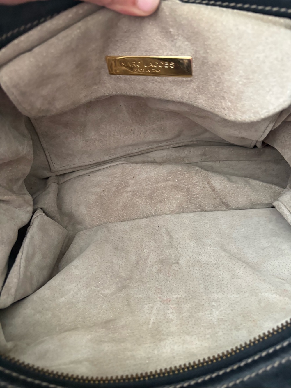 Vintage Marc Jacobs Blake Black Leather Satchel Gold Hardware Made in Italy - Picture 4 of 4